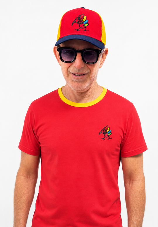 Gorra unisex Roja con diseño de Juan de Lascurain