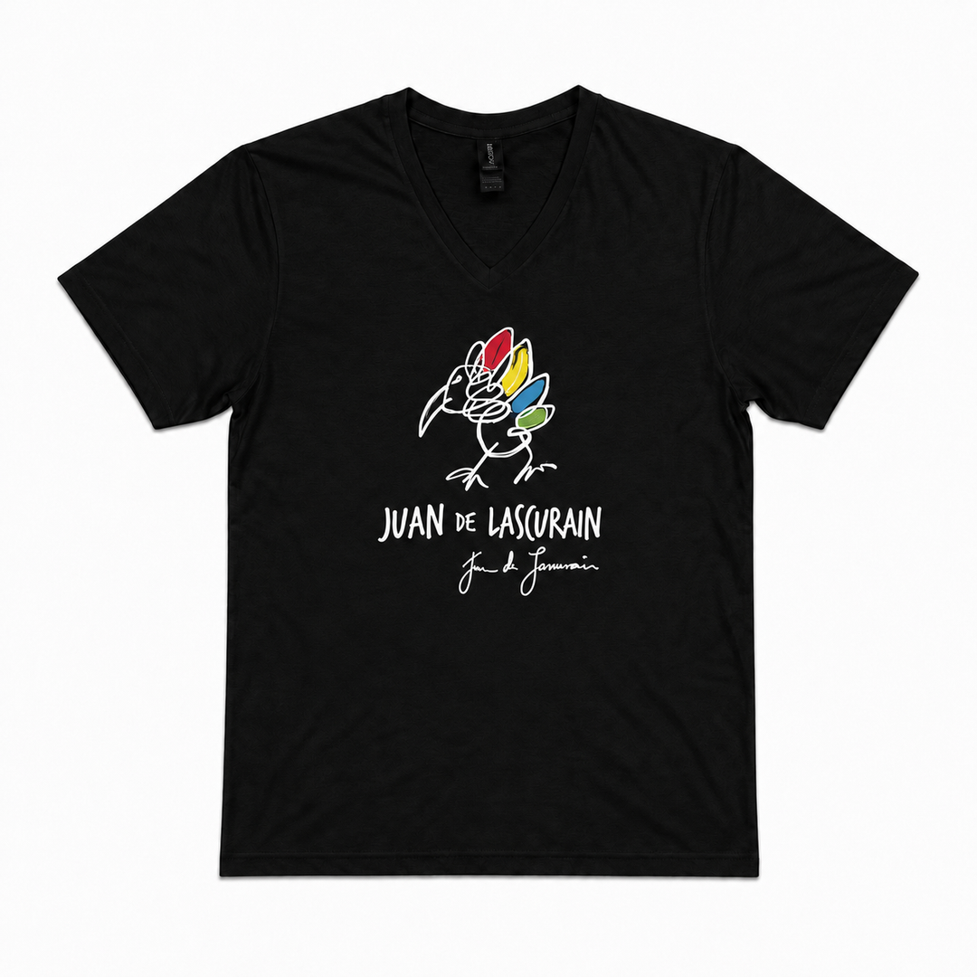 Playera unisex con logo de marca Juan de Lascurain