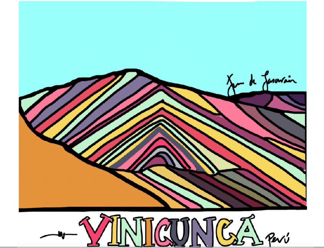 T shirt Unisex con diseño de Vinicunca