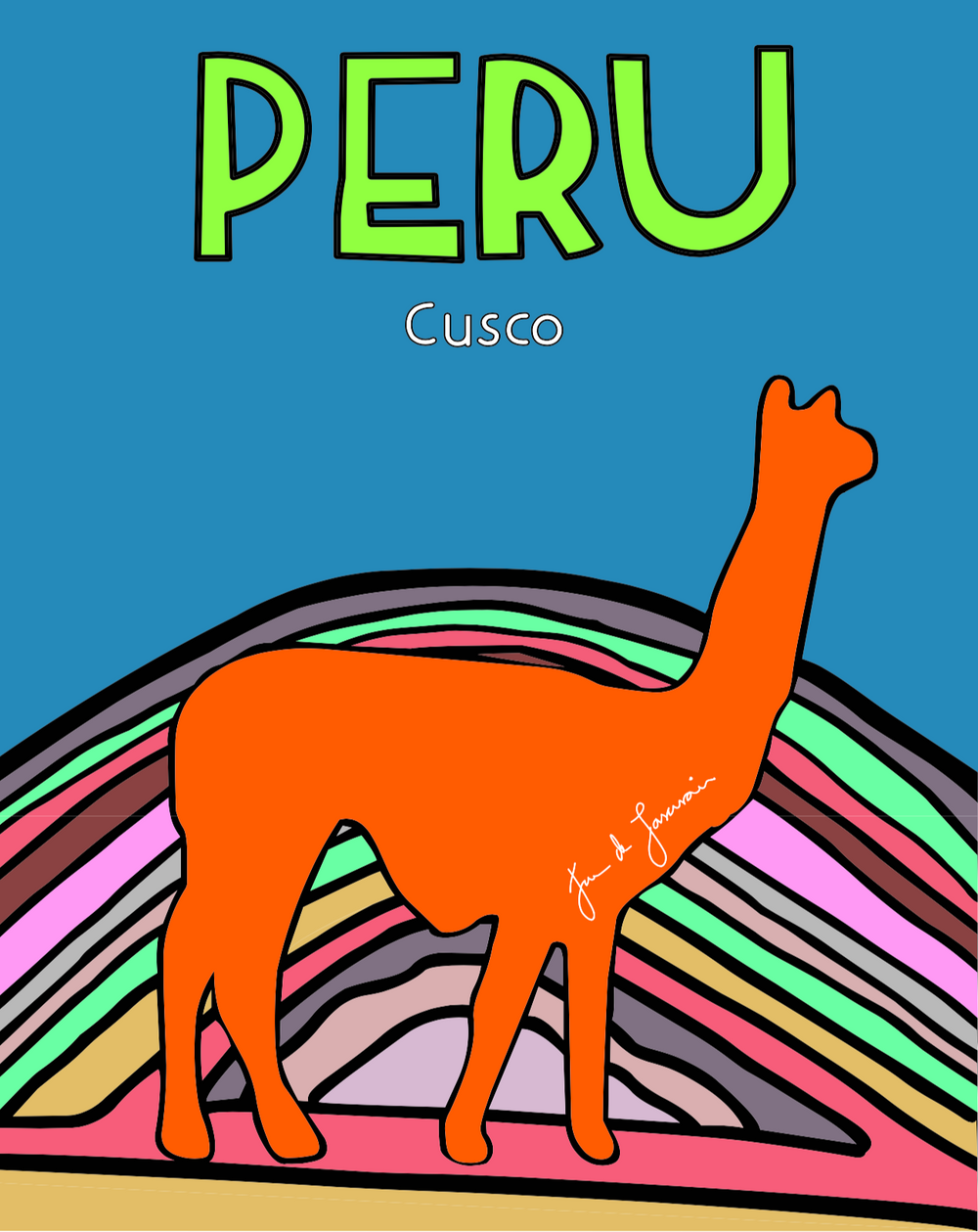 UNISEX T SHIRT WITH CUSCO DESIGN