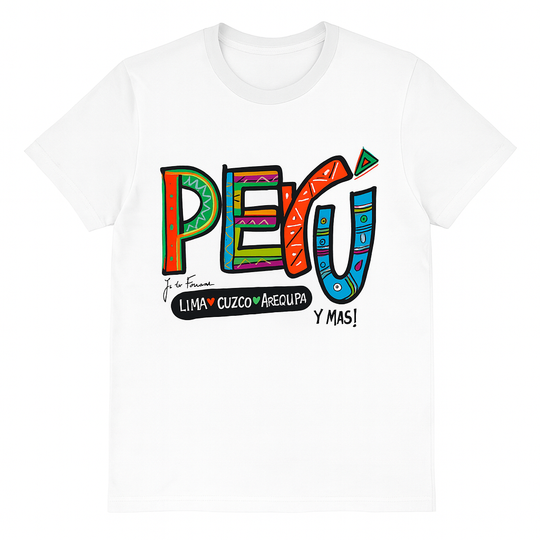 UNISEX T SHIRT WITH PERU DESIGN