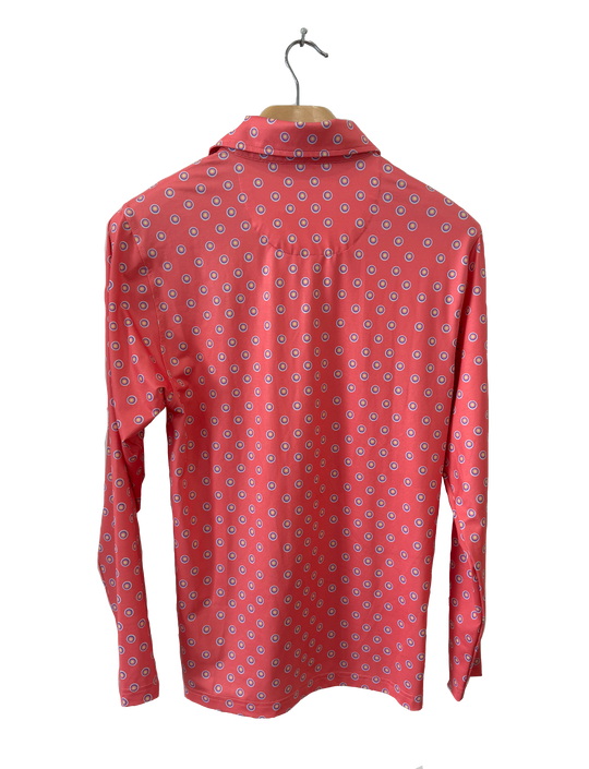 Long sleeve ¨Pink dots¨collar shirt.