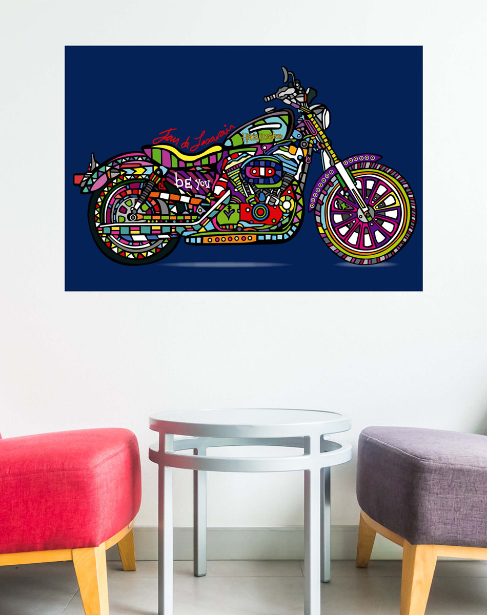 Motorcycle art painting