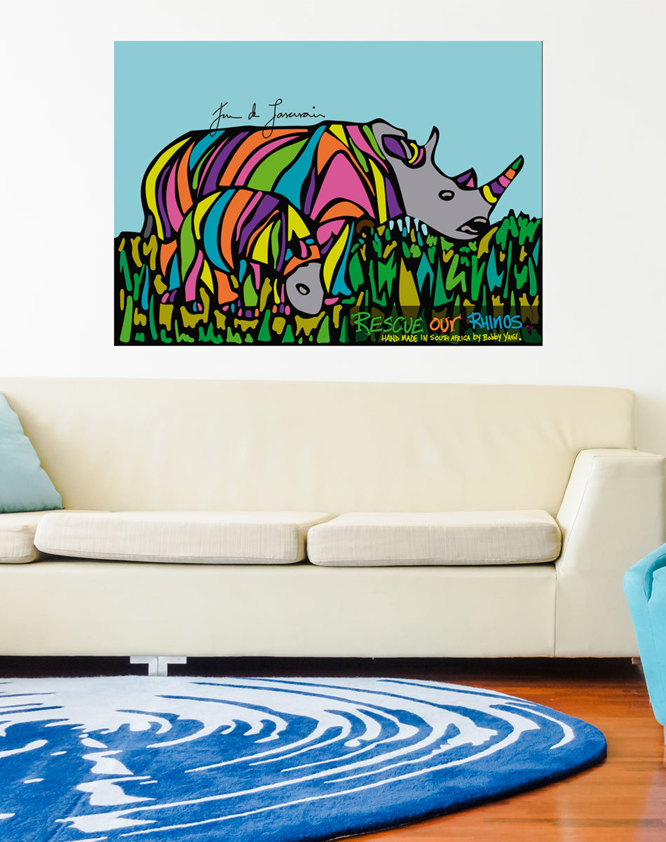 Rhino art painting
